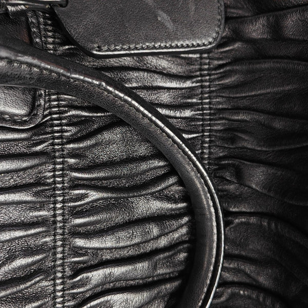 Quilted Lambskin Tote Bag Black