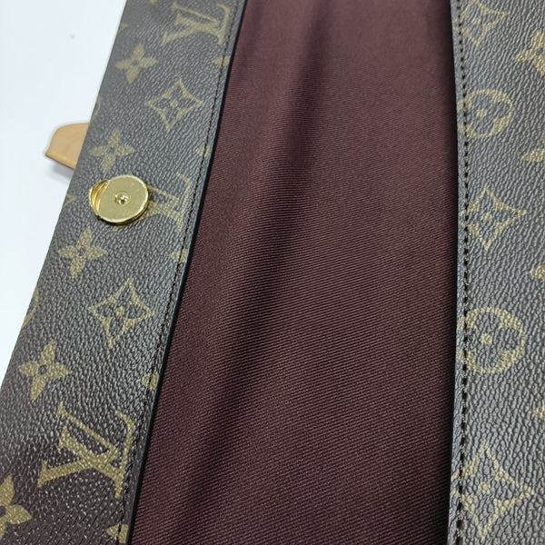 CLUNY MM Monogram Coated Canvas Brown