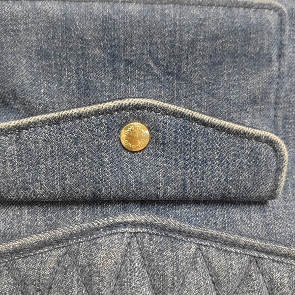 Quilted Denim Shoulder Bag Blue