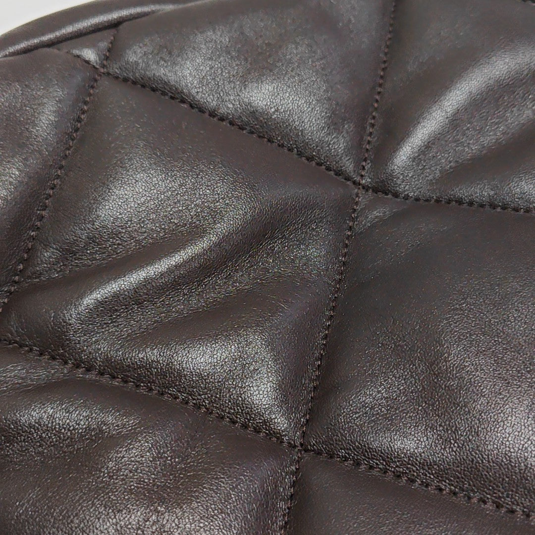 CHANEL 19 Maxi Quilted Calfskin Brown