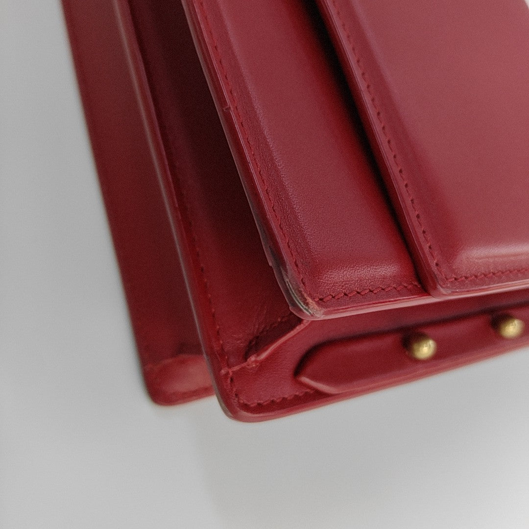 Calfskin Shoulder Bag Red