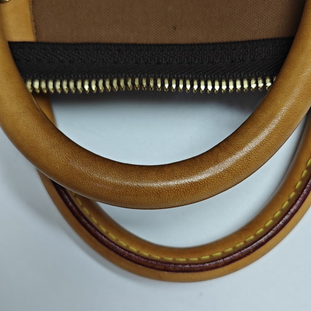 KEEPALL 50 Monogram Coated Canvas Brown