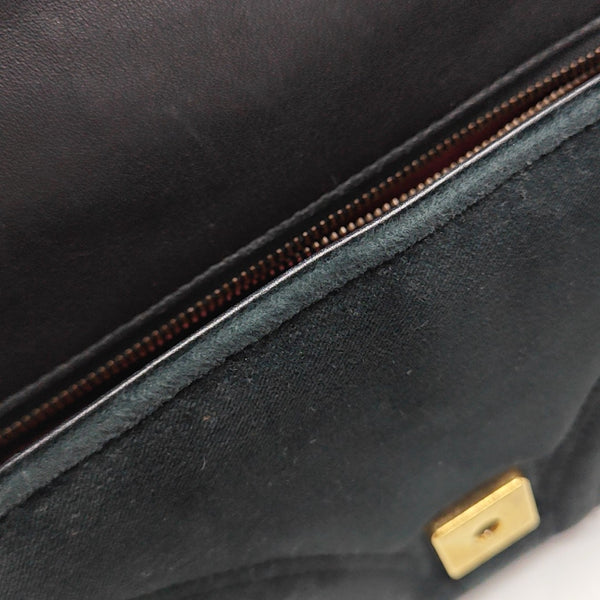 GG Marmont Medium Quilted Velvet Black