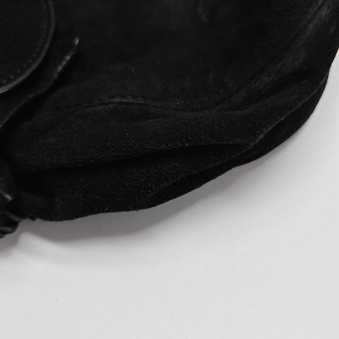 Suede Shoulder Bag Black