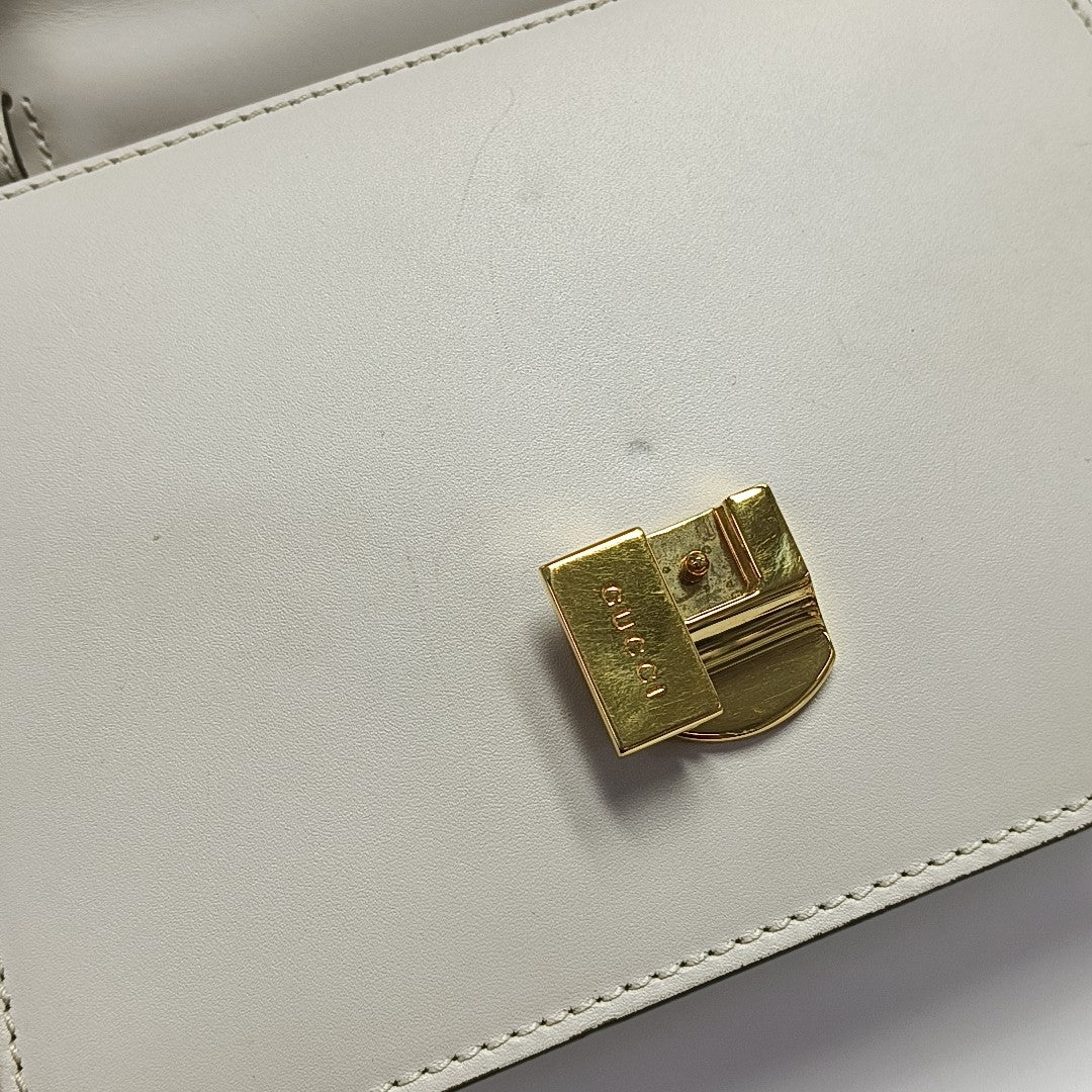 Sylvie Mini Calfskin White