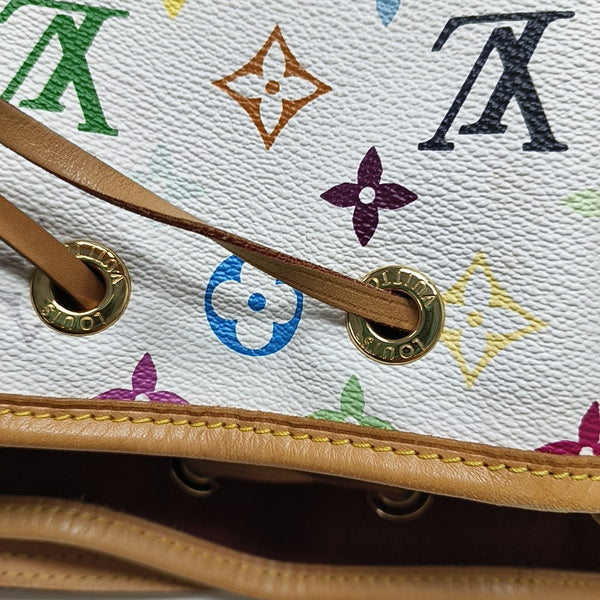 LV × TM NÉONOÉ MM Monogram Coated Canvas White
