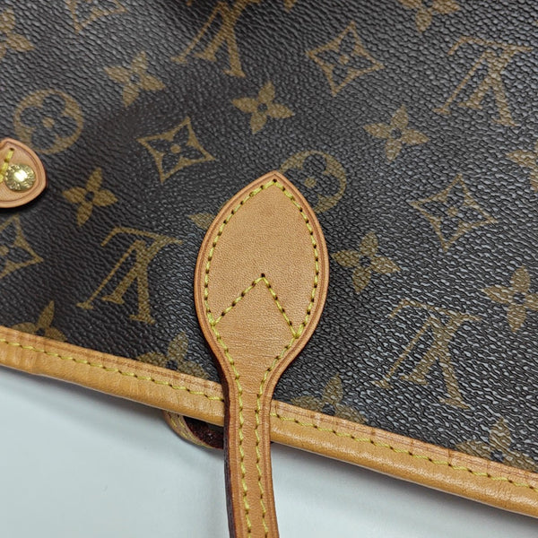 NEVERFULL MM Monogram Coated Canvas Brown