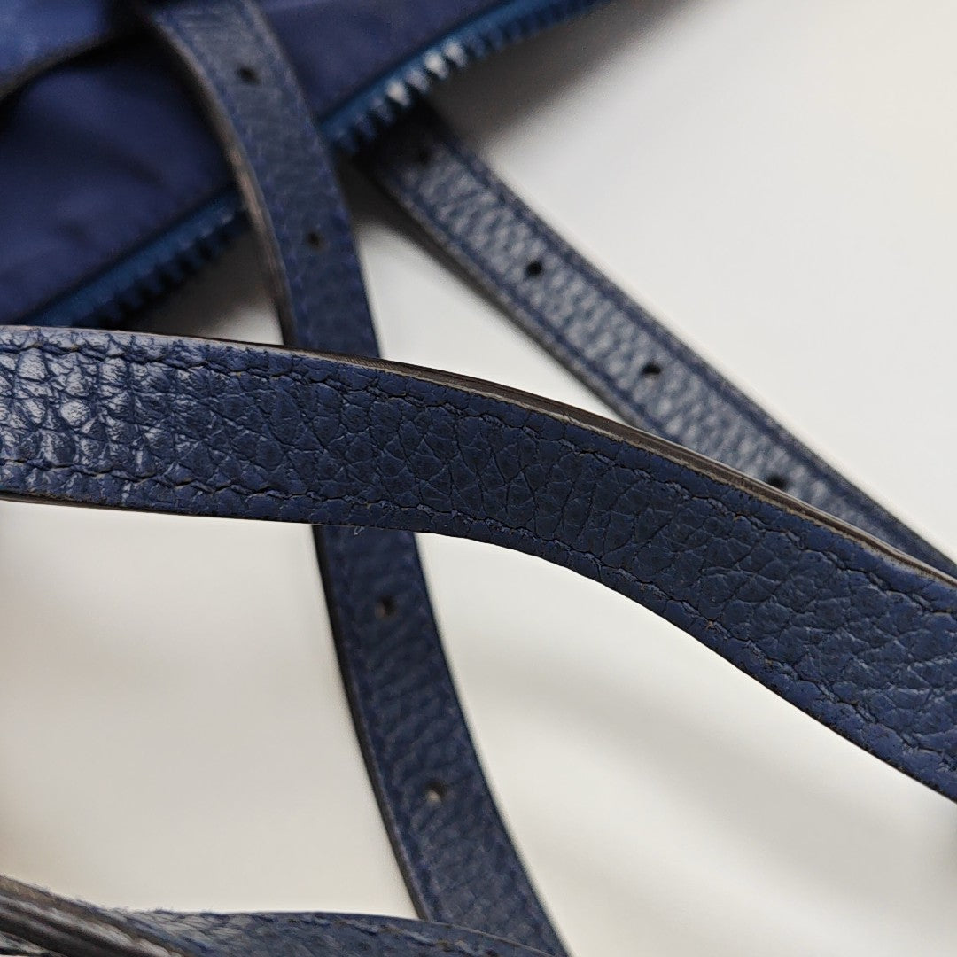 Monogram Nylon Tote Bag Blue