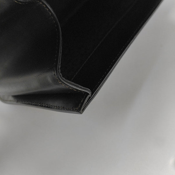 Calfskin Top Handle Bag Black