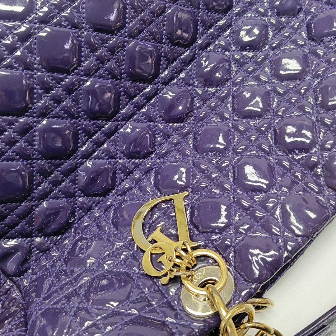 Dior Soft Cannage Patent Leather Purple