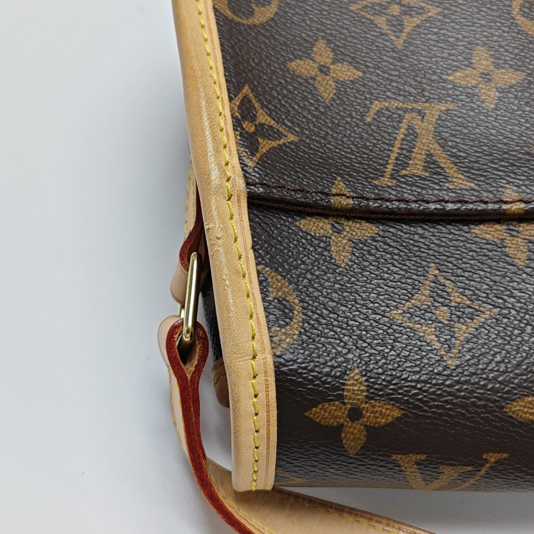 SOLOGNE PM Monogram Coated Canvas Brown