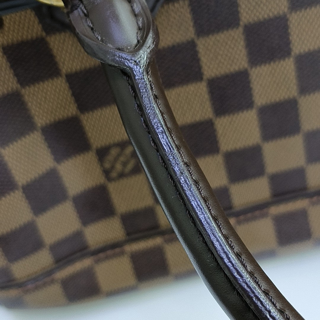 DUOMO Damier Ebene Coated Canvas Brown