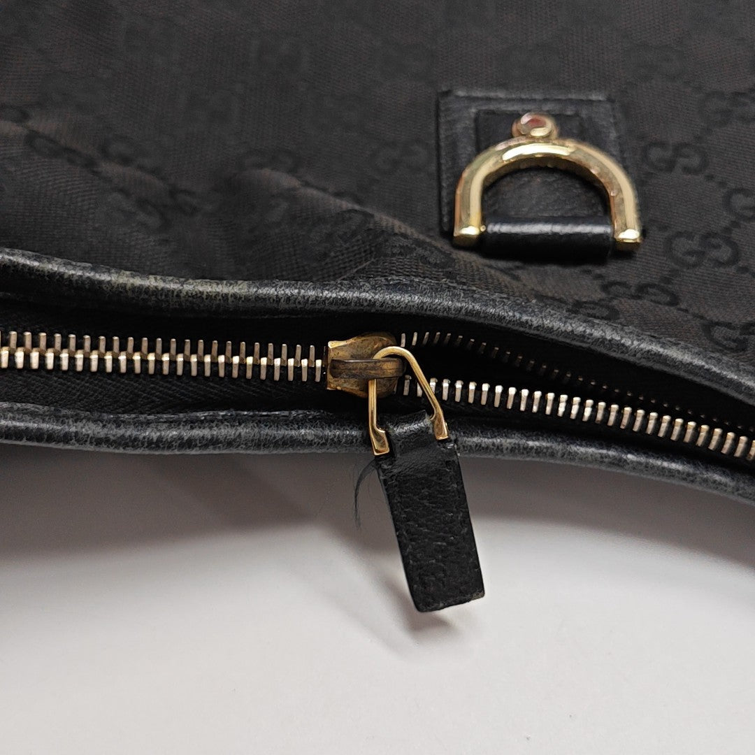Abbey Monogram Canvas Black
