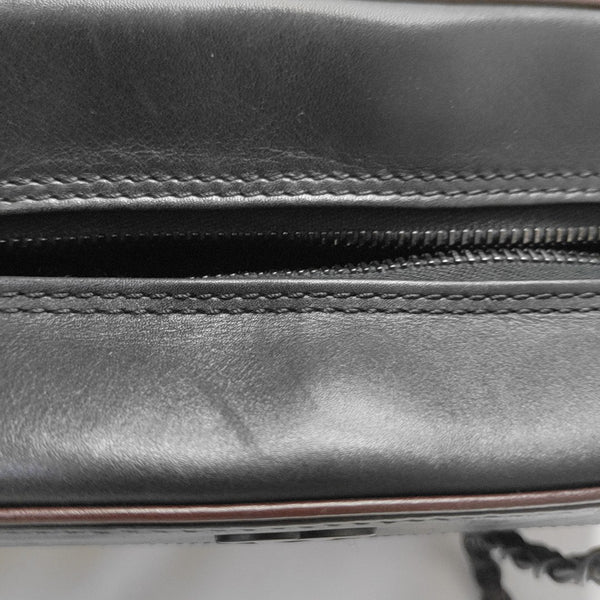 Calfskin Top Handle Bag Black