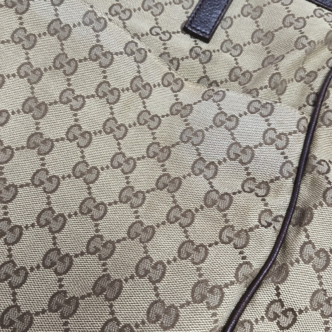 Monogram Canvas Tote Bag Beige