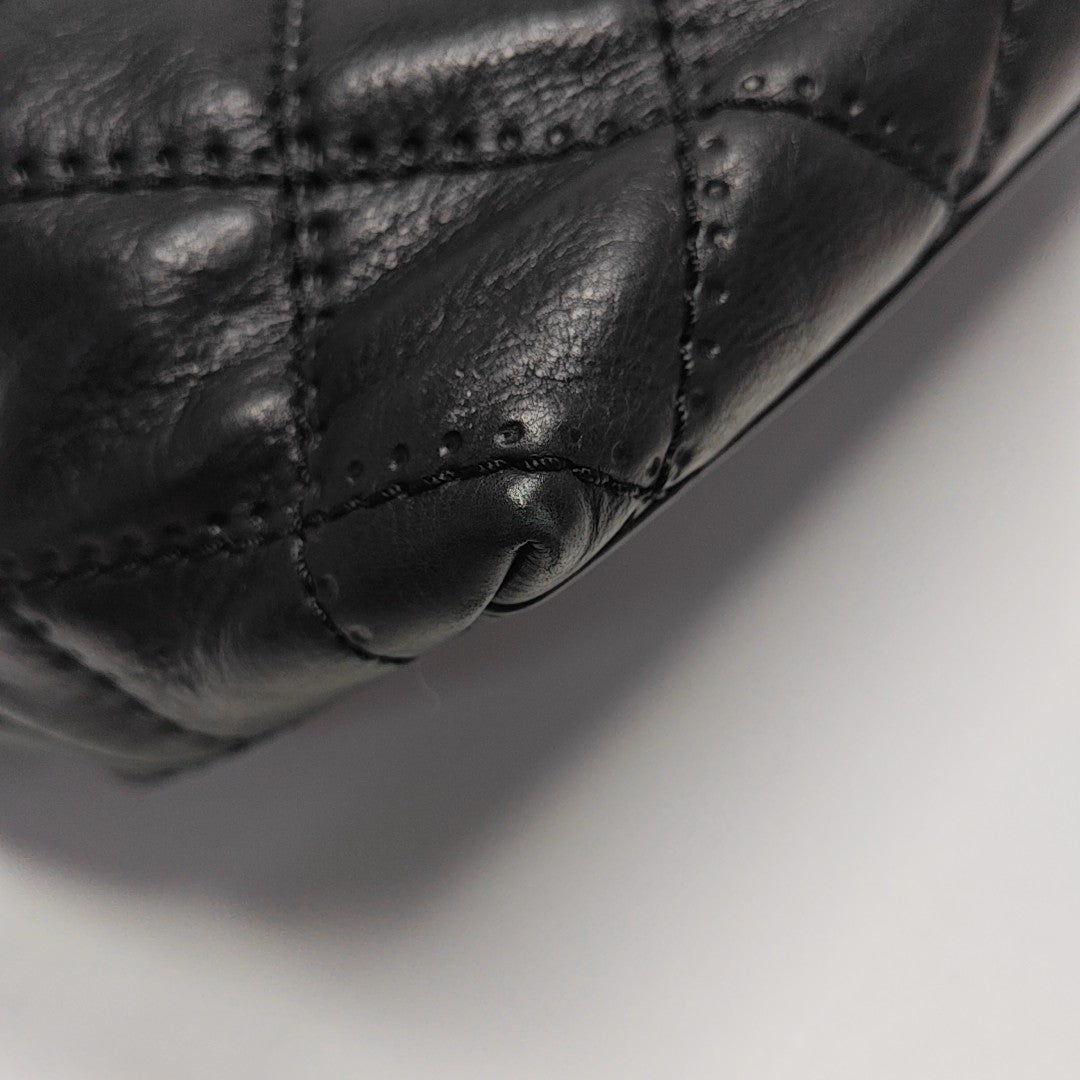 Quilted Calfskin Tote Bag Black