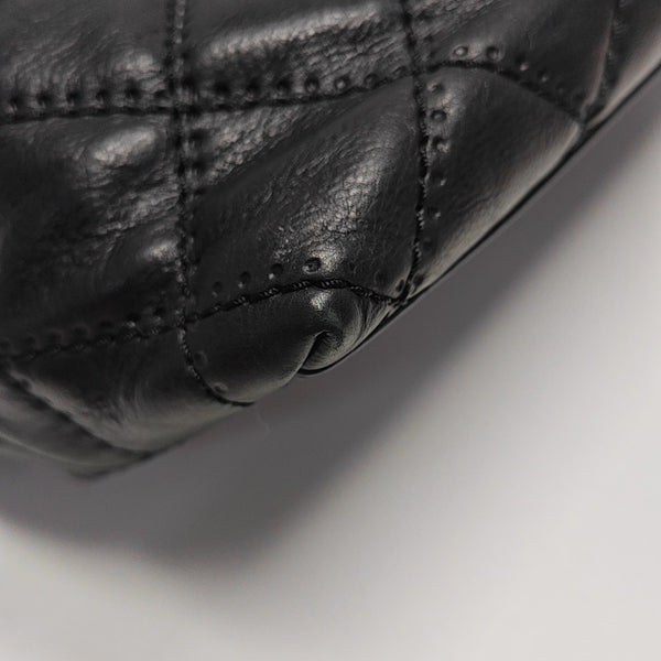 Quilted Calfskin Tote Bag Black