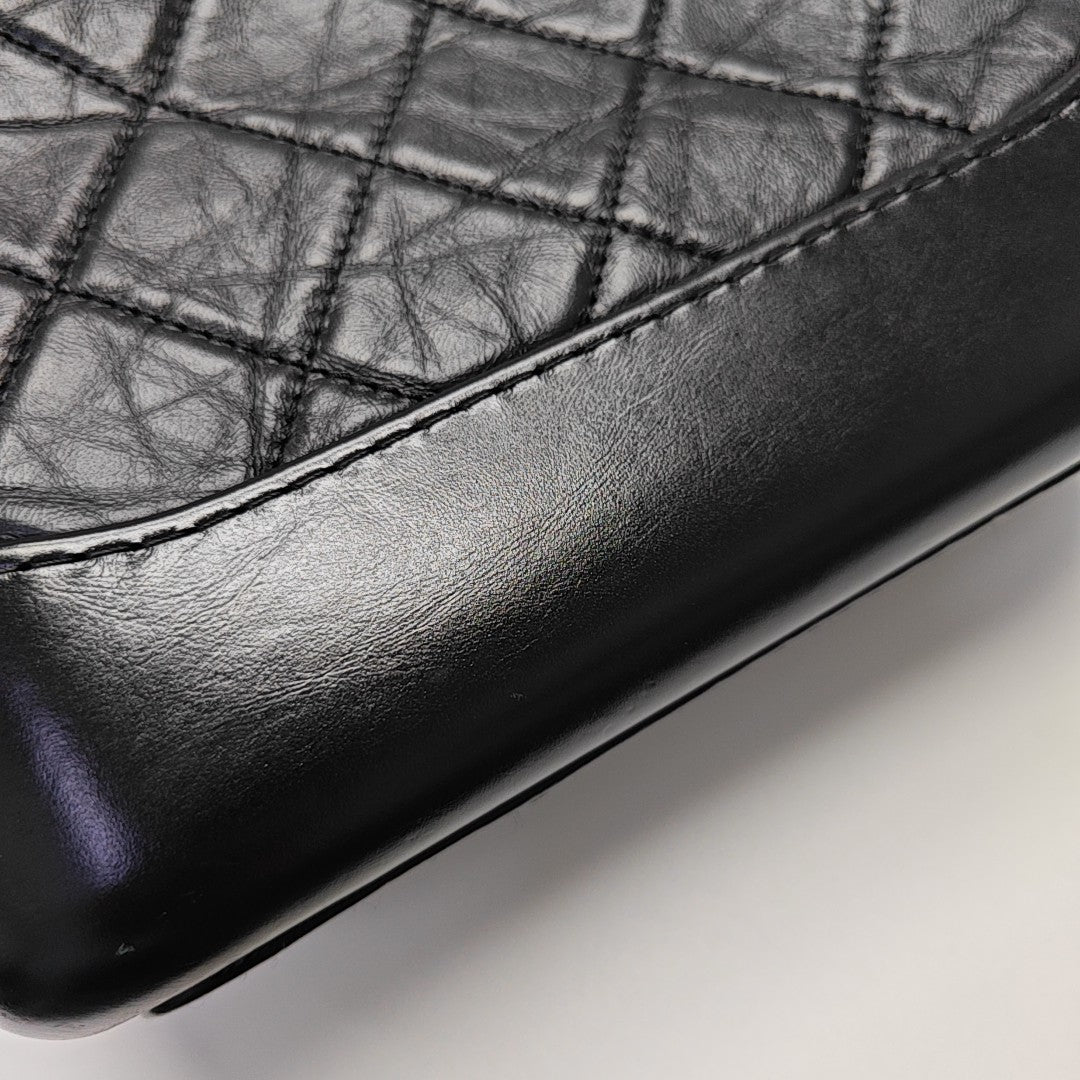 GABRIELLE Small Quilted Calfskin Black