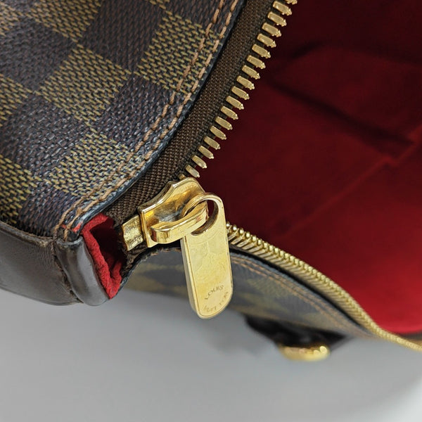 SALEYA Damier Ebene Coated Canvas Brown