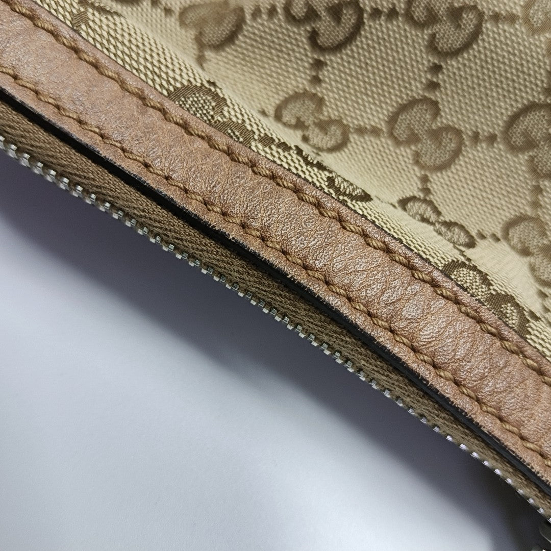 Monogram Canvas Shoulder Bag Beige