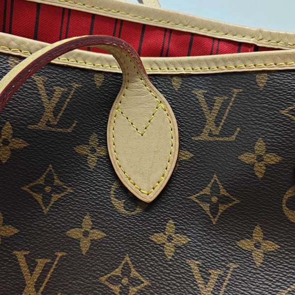 NEVERFULL MM Monogram Coated Canvas Brown