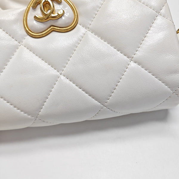 Quilted Lambskin White