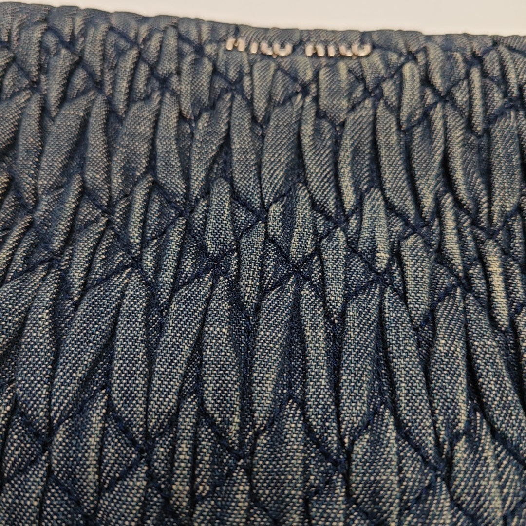 Crystal Quilted Denim Blue