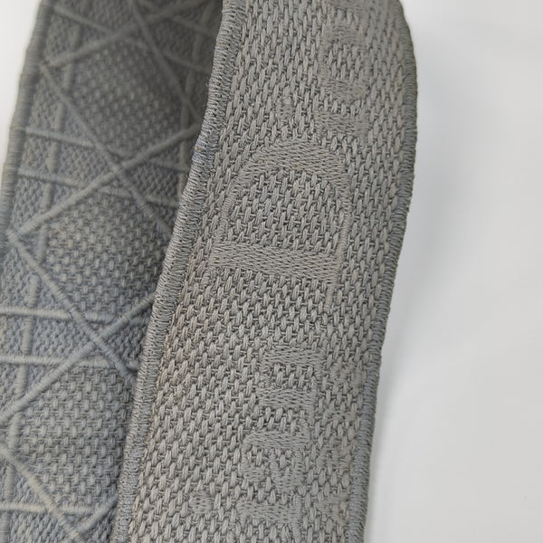 Lady D-Lite Medium Cannage Canvas Gray