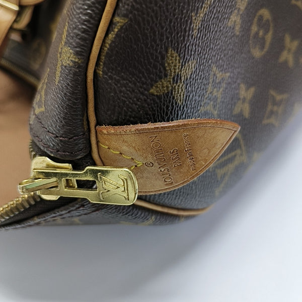 KEEPALL 45 Monogram Coated Canvas Brown
