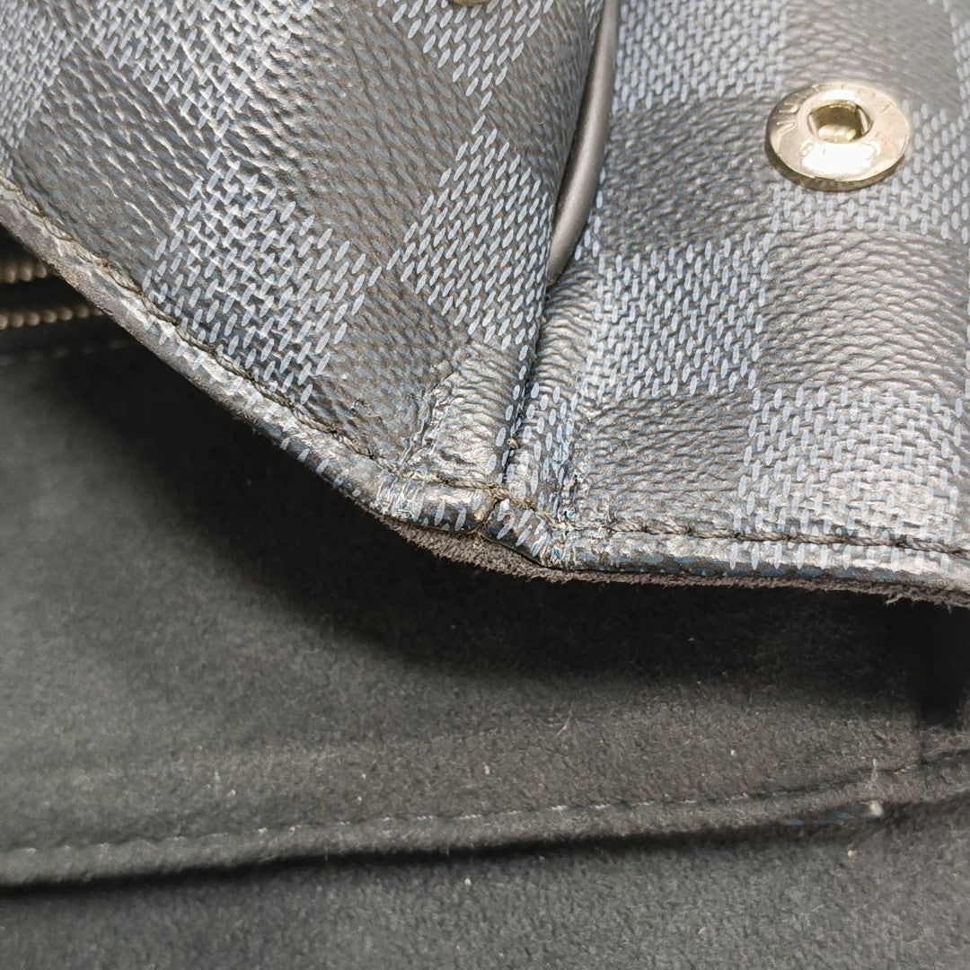 Damier Coated Canvas Backpack Blue