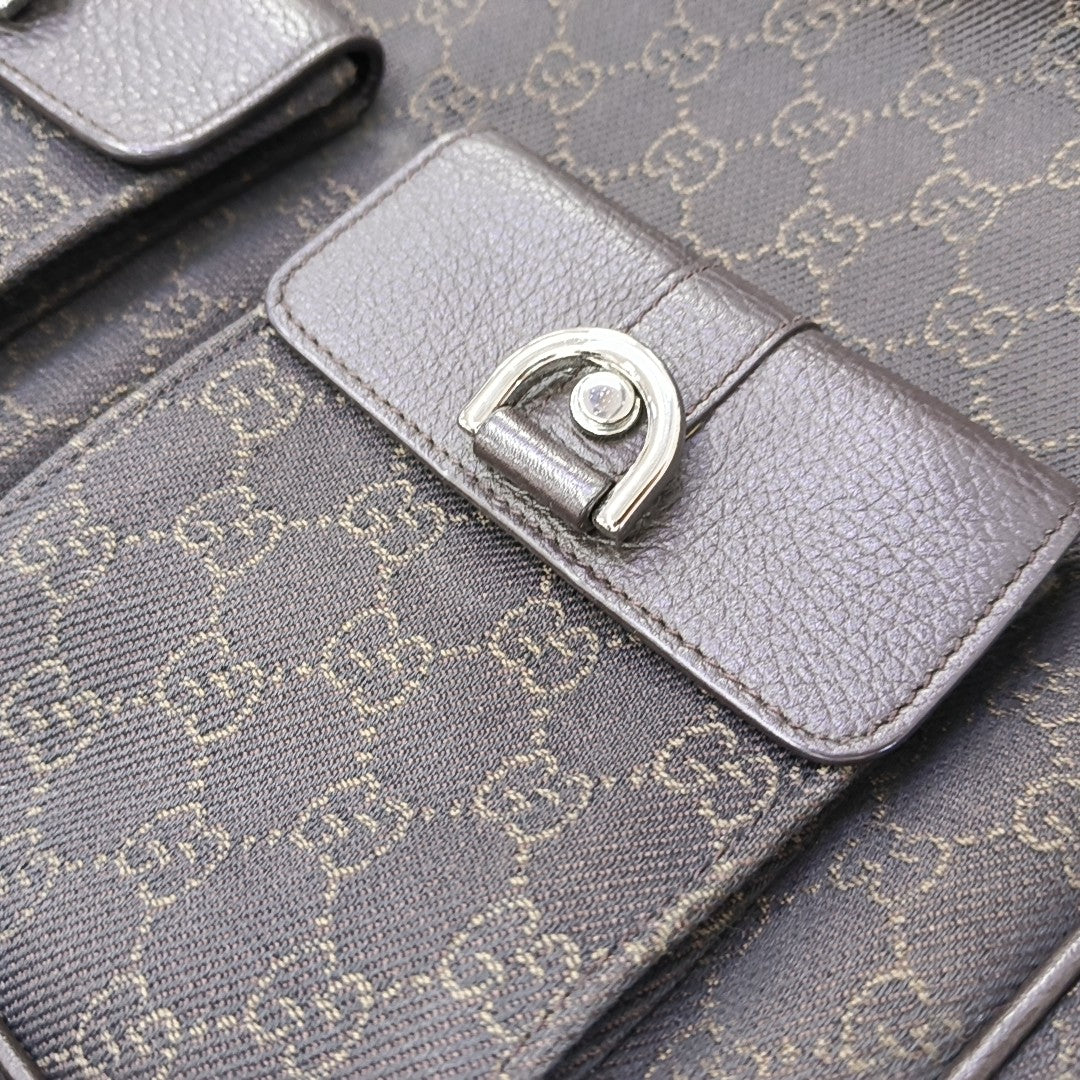 Monogram Canvas Top Handle Bag Brown