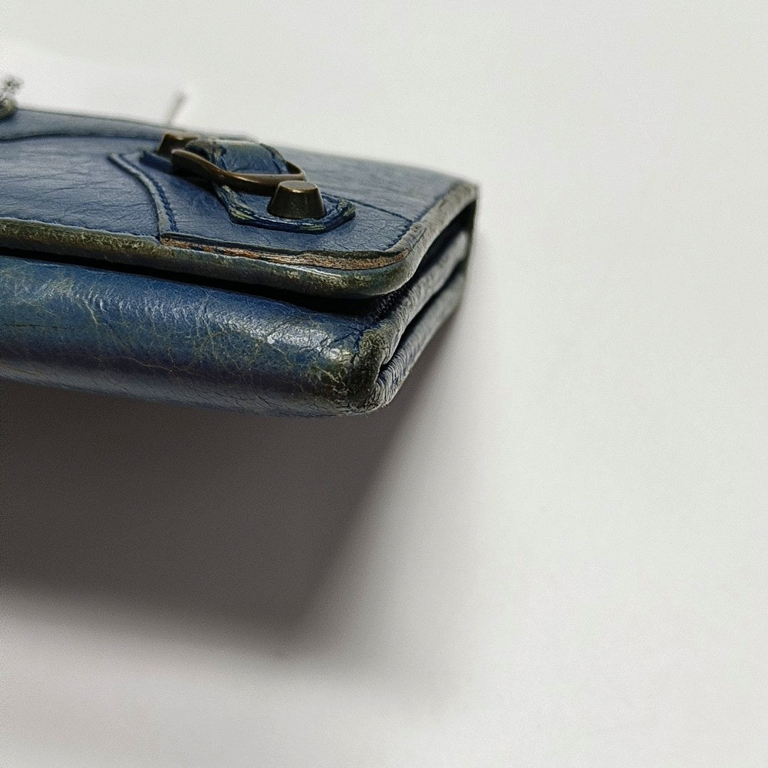 Authenticated pre-owned  Classic City Lambskin Blue Wallet - Wallet at Looply