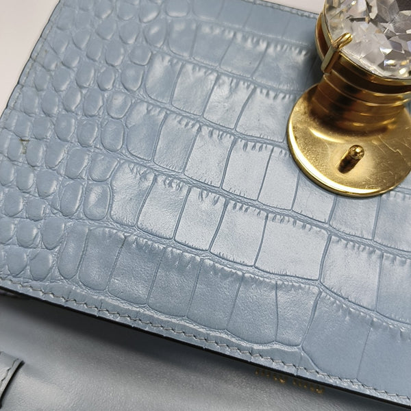 Calfskin Shoulder Bag Blue