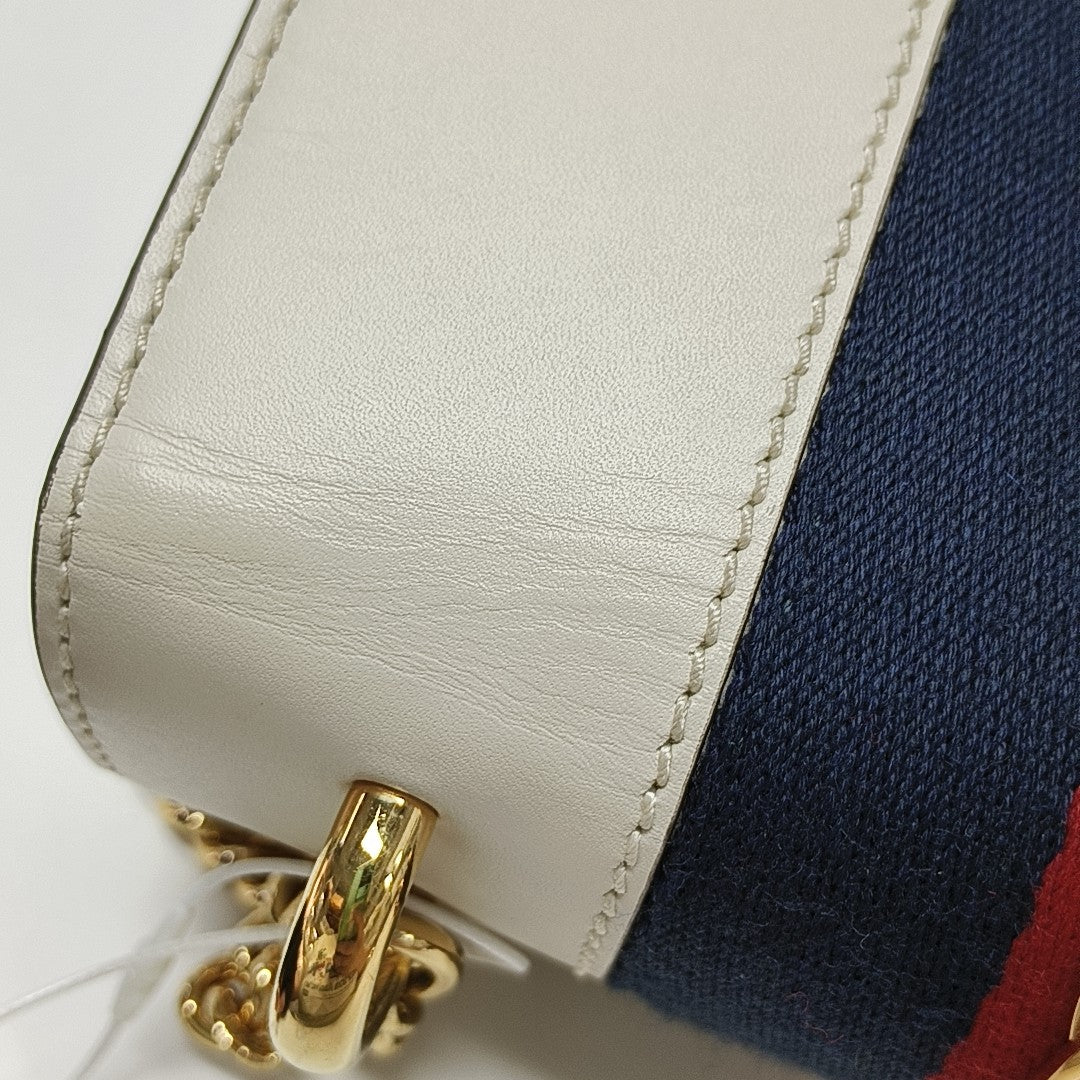 Sylvie Mini Calfskin White