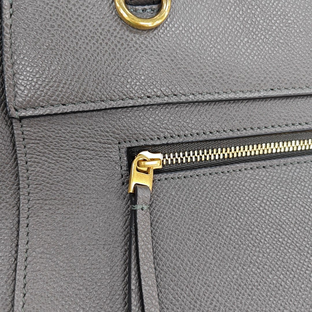 BELT Mini Calfskin Gray