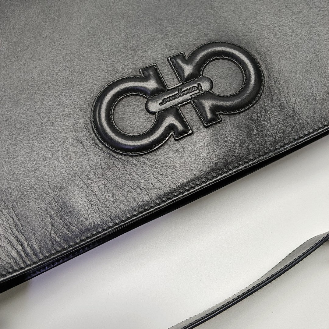 Calfskin Shoulder Bag Black