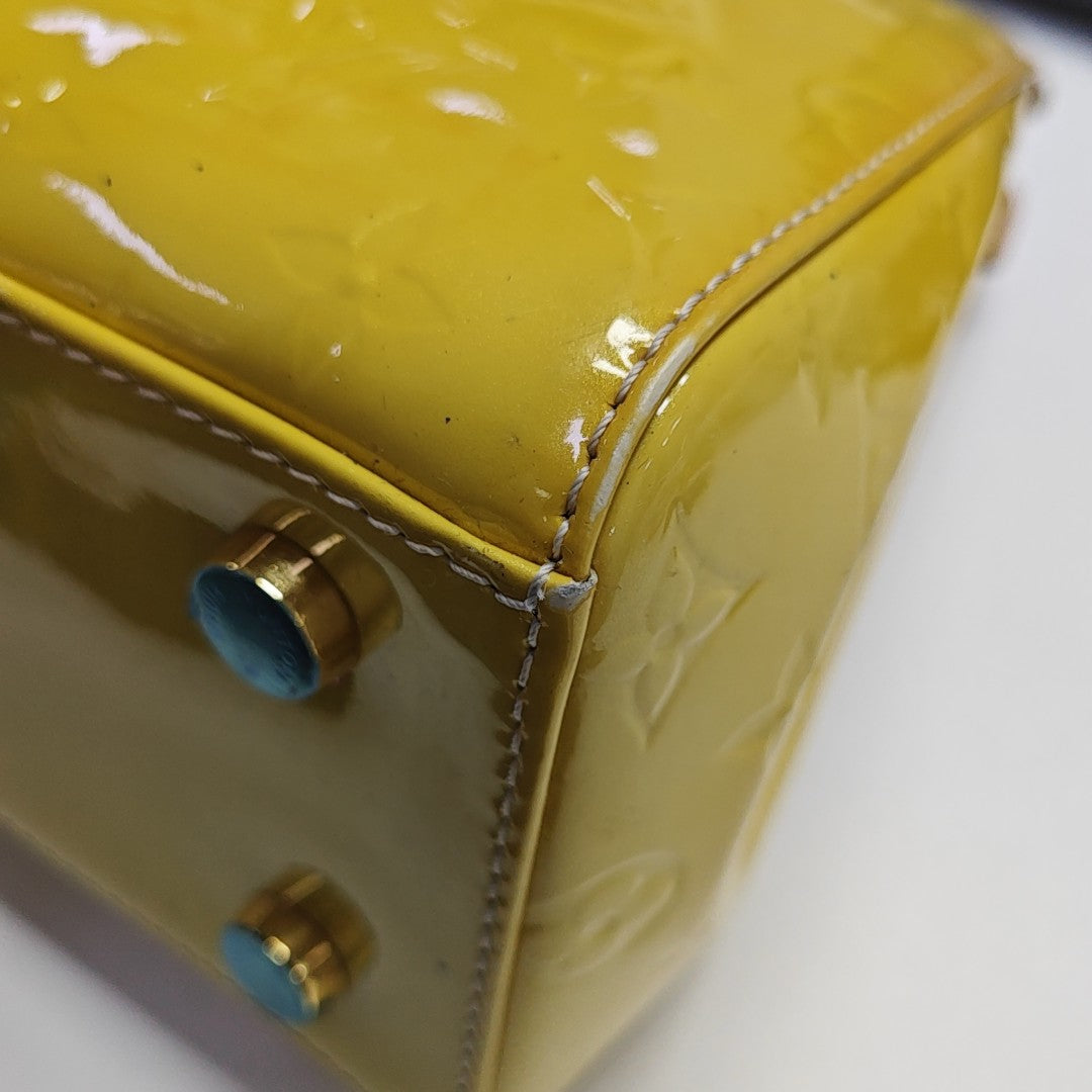 BREA MM Monogram Patent Leather Yellow