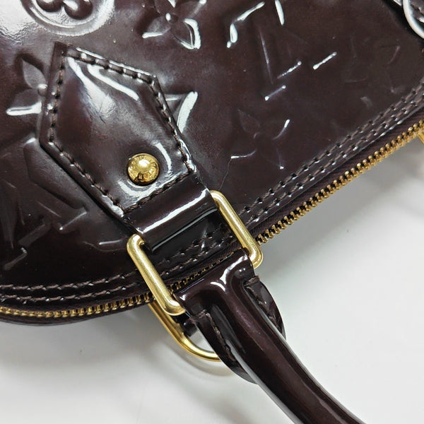 ALMA BB Monogram Patent Leather Red