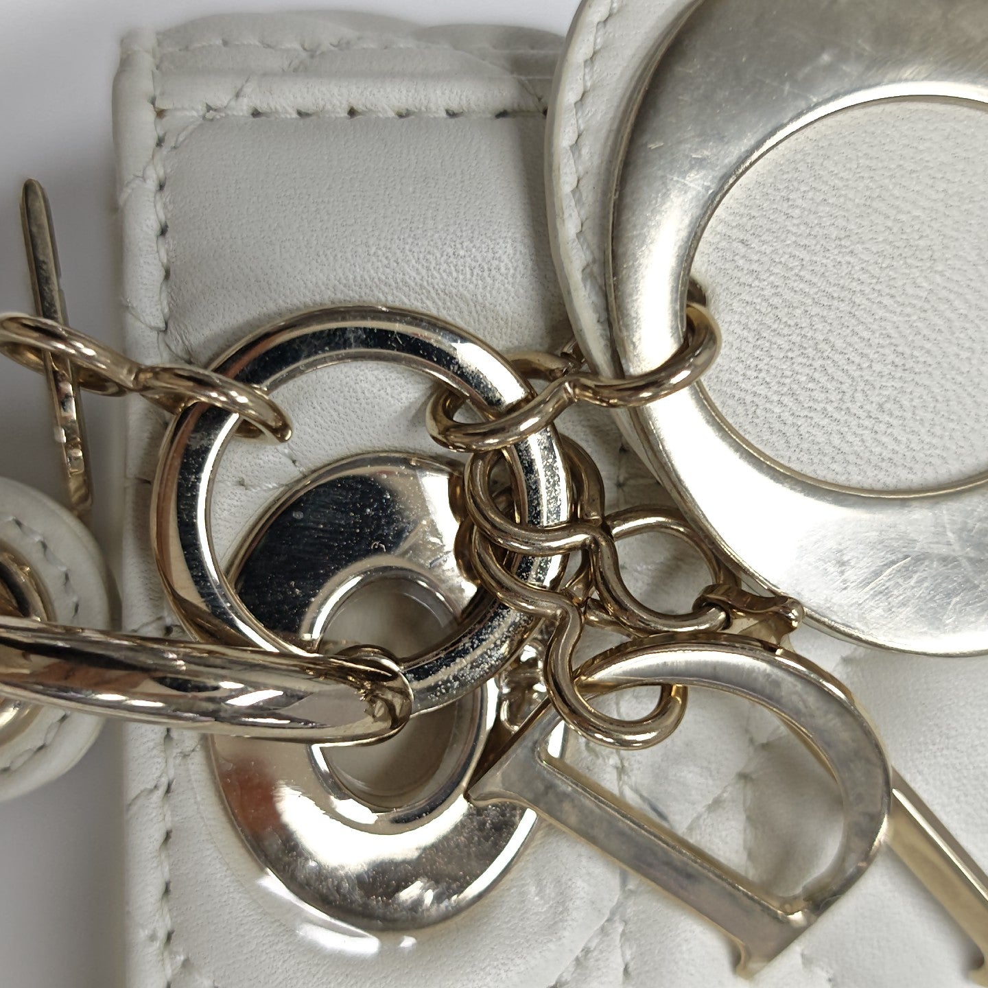 Lady Dior Small Cannage Lambskin White