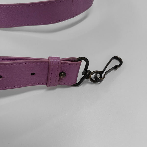 Pompon Bag Calfskin Purple