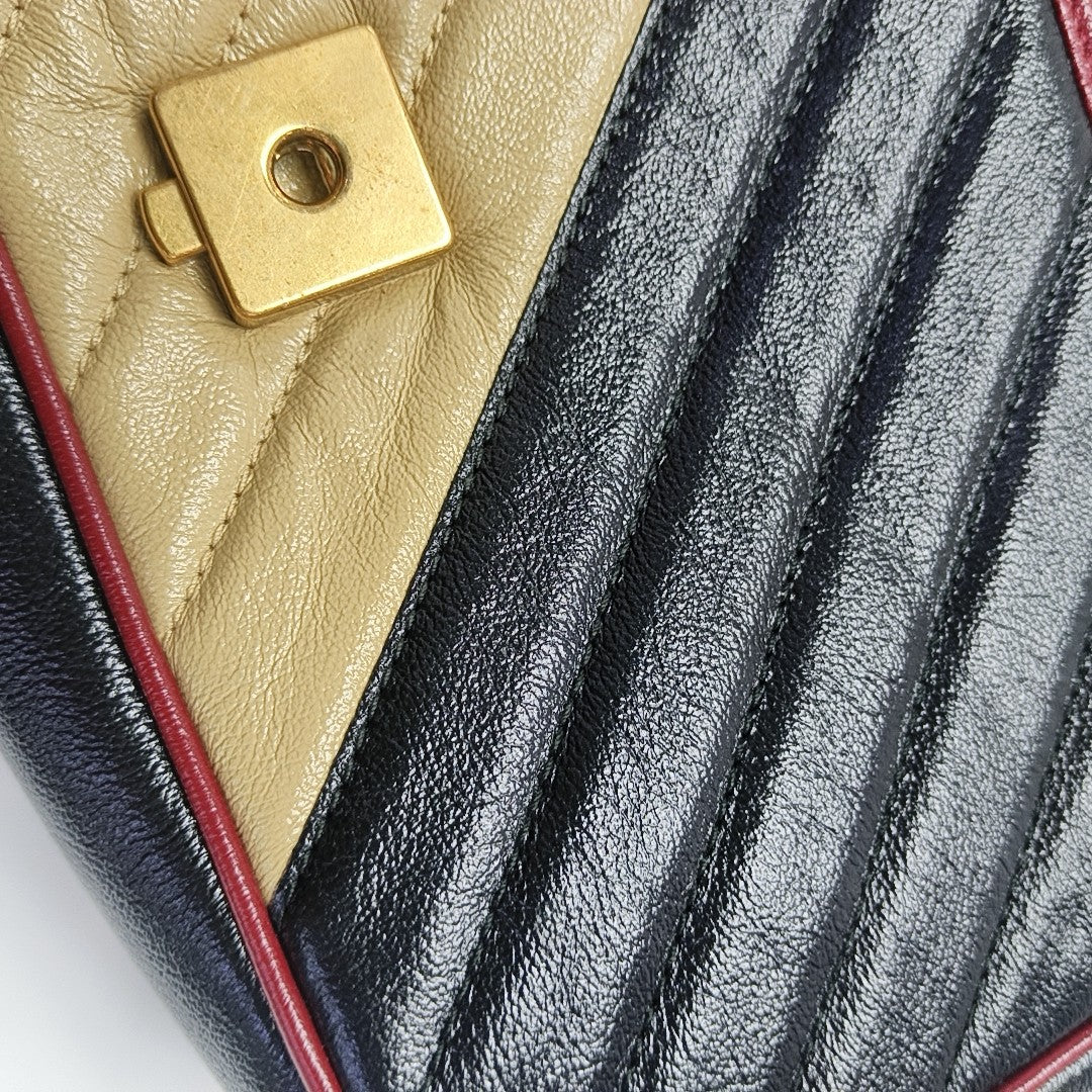 GG Marmont Medium Quilted Calfskin Multicolor
