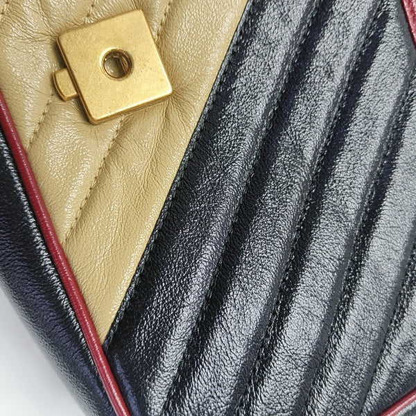 GG Marmont Medium Quilted Calfskin Multicolor