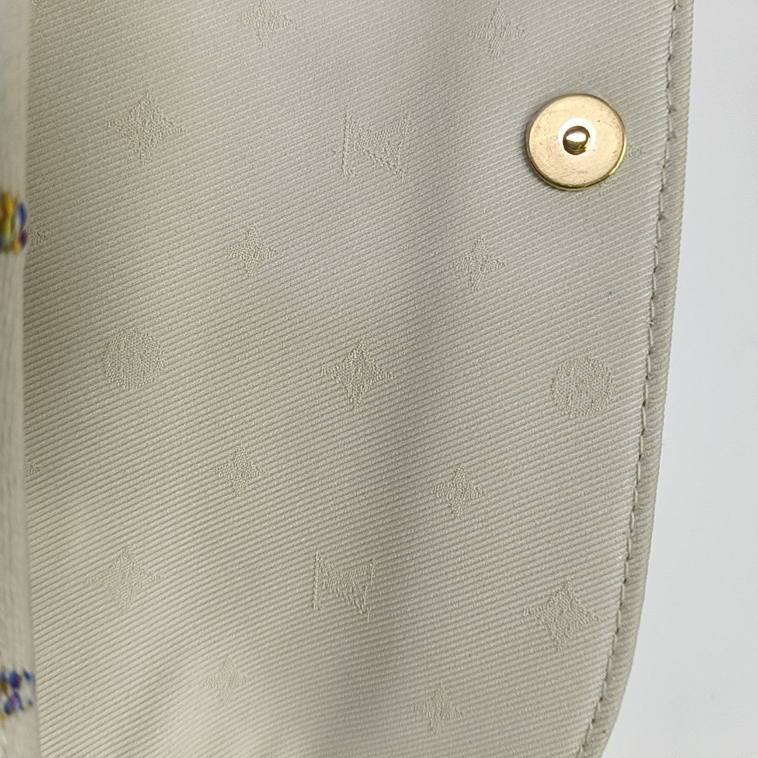 IVY Monogram Coated Canvas White