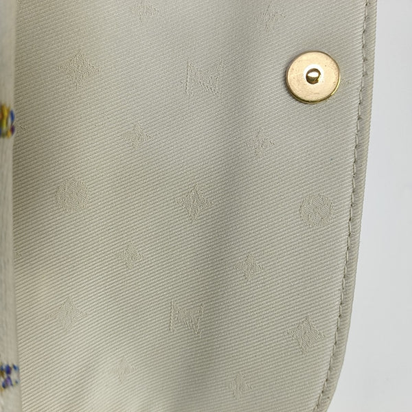 IVY Monogram Coated Canvas White