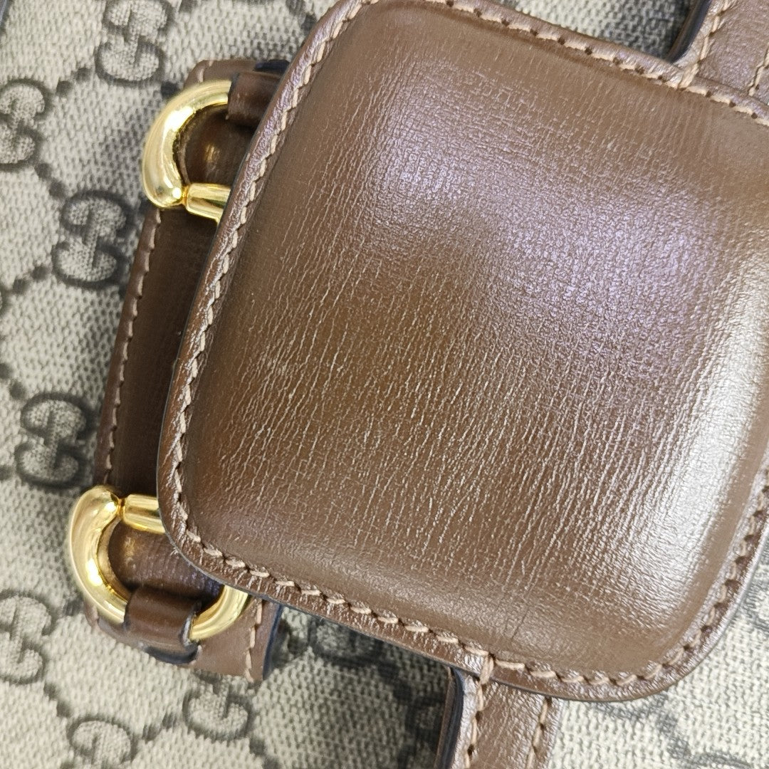Horsebit 1955 Mini Coated Canvas Beige