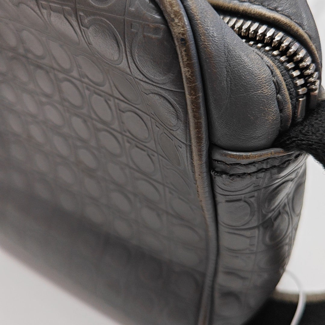 Calfskin Top Handle Bag Gray