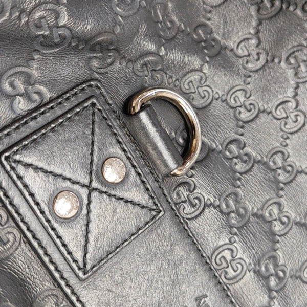 Monogram Calfskin Shoulder Bag Black