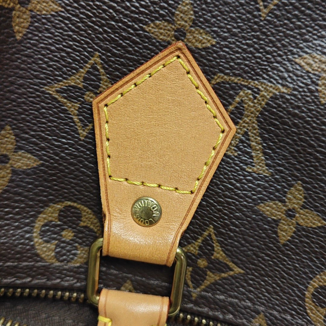SPEEDY 30 Monogram Coated Canvas Brown
