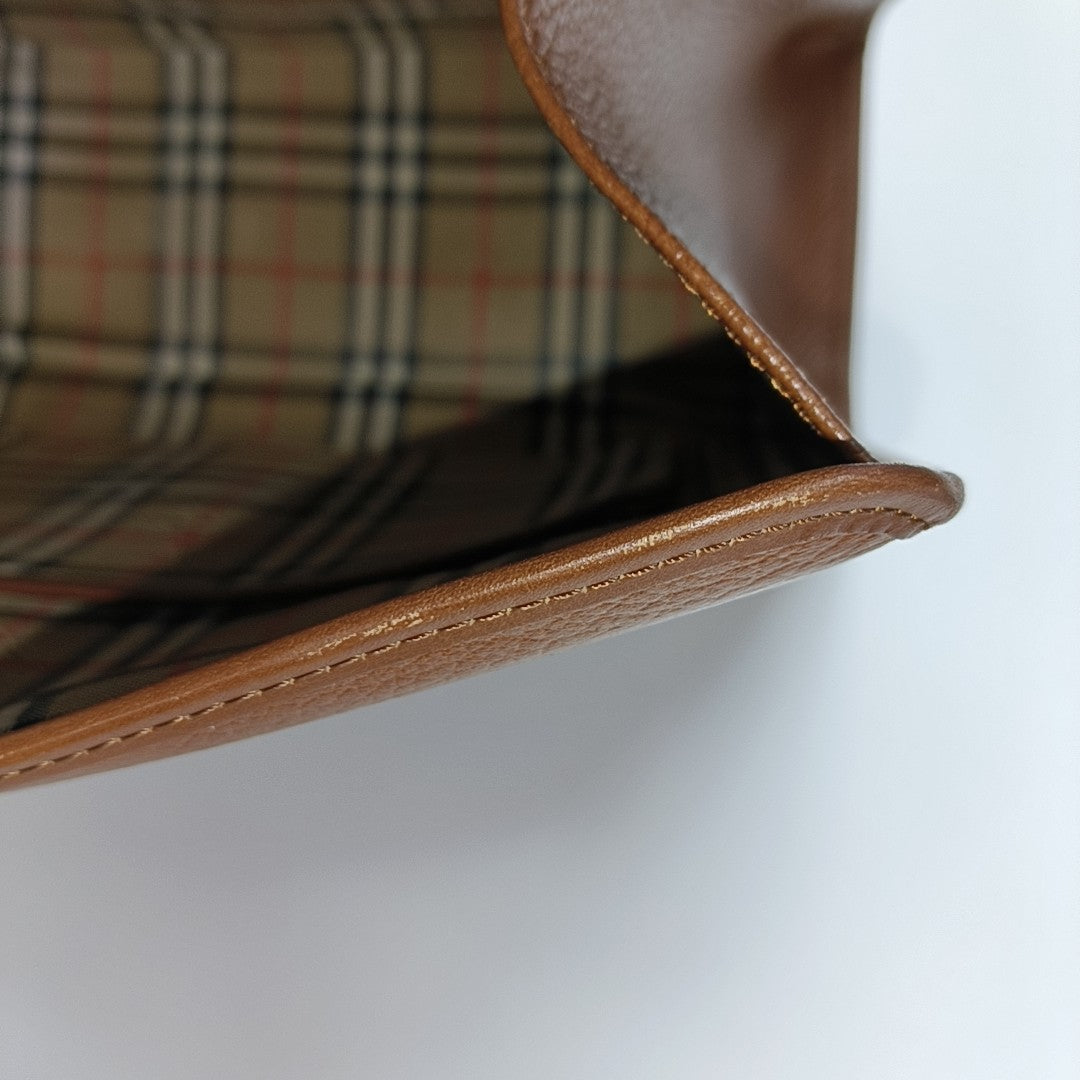 Calfskin Shoulder Bag Brown