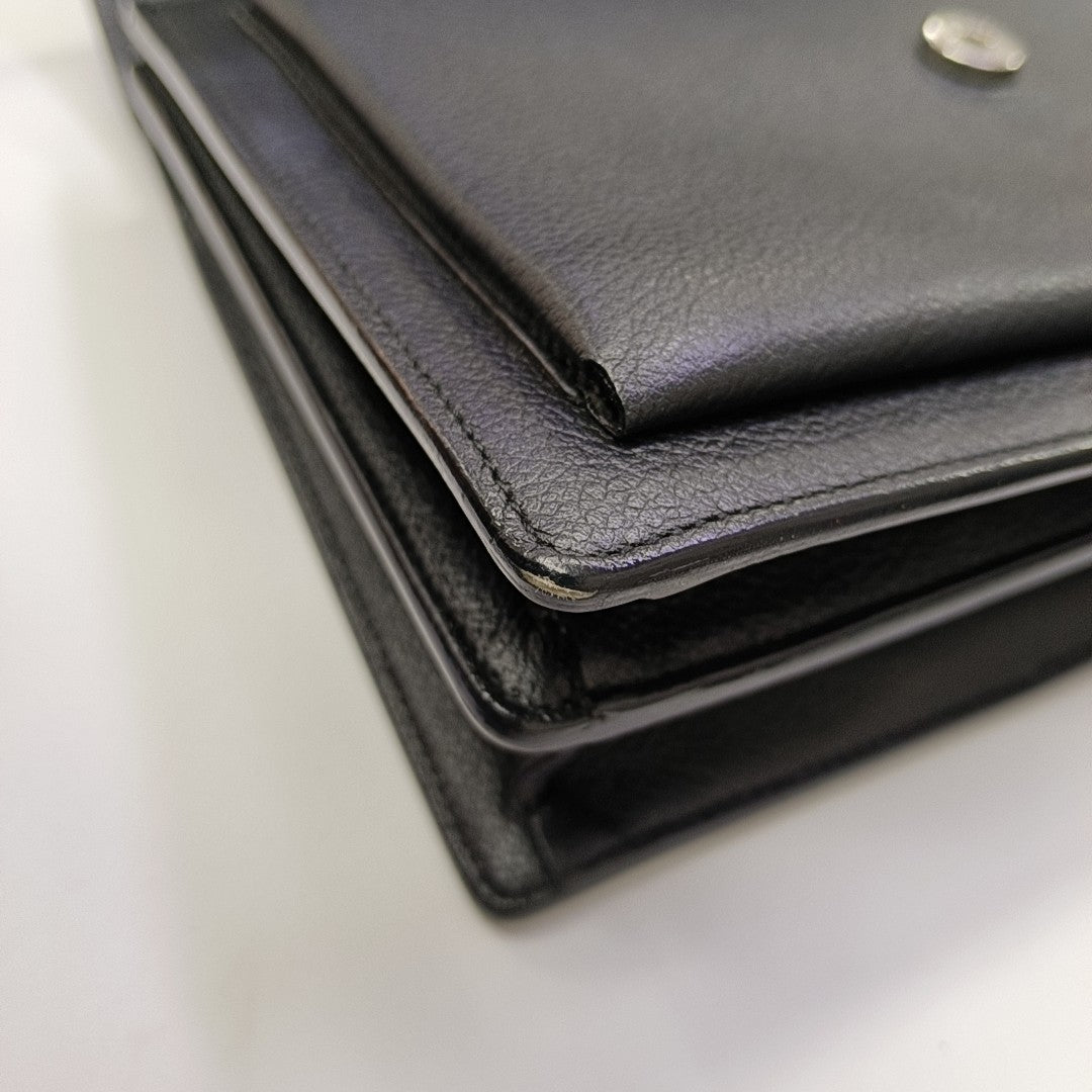SUNSET Medium Calfskin Black